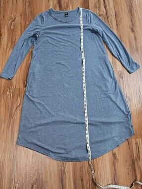 Emery Rose Size Small Heather Blue Long Sleeve A-Line Knit Dress